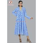 Plunge neck flayer dress.
