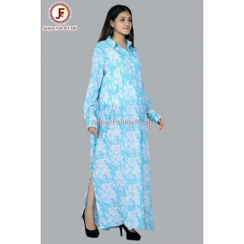 Women Collared Side Slit Dress