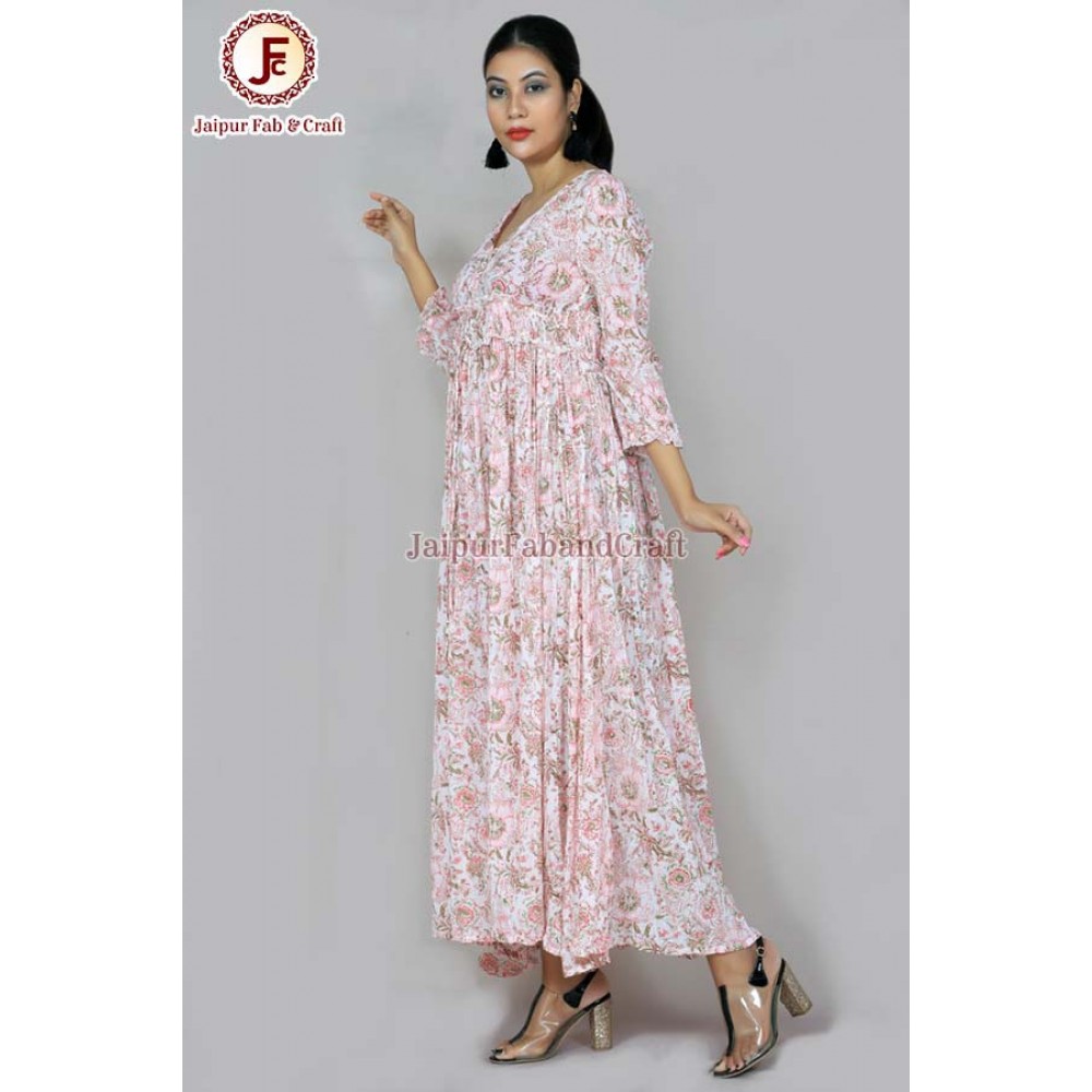 Women umbrella Hand block Maxi dress