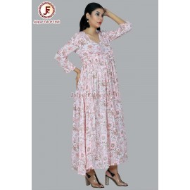 Women umbrella Hand block Maxi dress