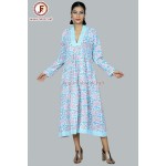 Plunge neck flayer dress