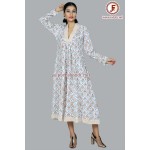 Plunge neck flayer dress