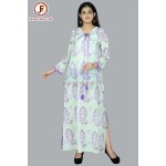 Women Straight Slit Draw string dress
