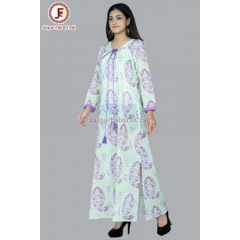Women Straight Slit Draw string dress