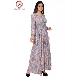 Women umbrella Hand block Maxi dress