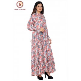 Women Cord neckline maxi dress