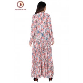 Women Cord neckline maxi dress