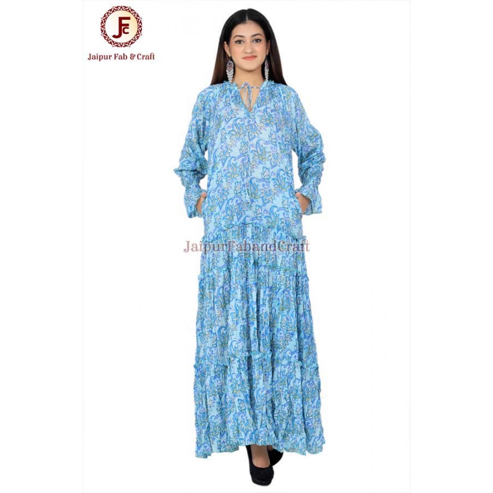Women Cord neckline maxi dress