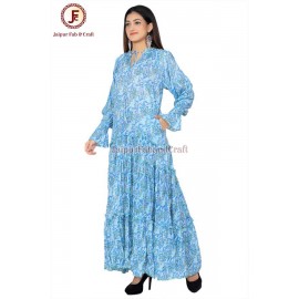 Women Cord neckline maxi dress