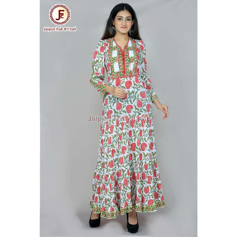 Women umbrella Hand block dress