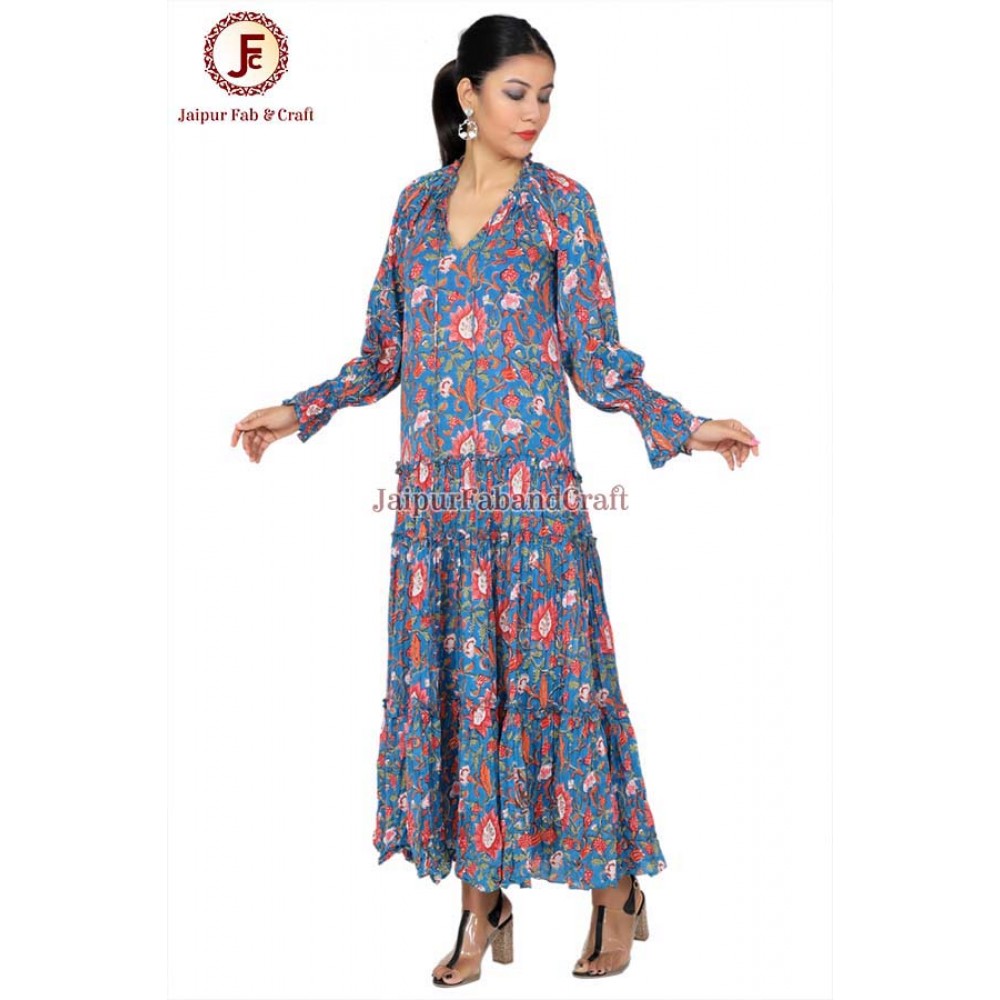 Women Cord neckline maxi dress