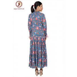 Women Cord neckline maxi dress