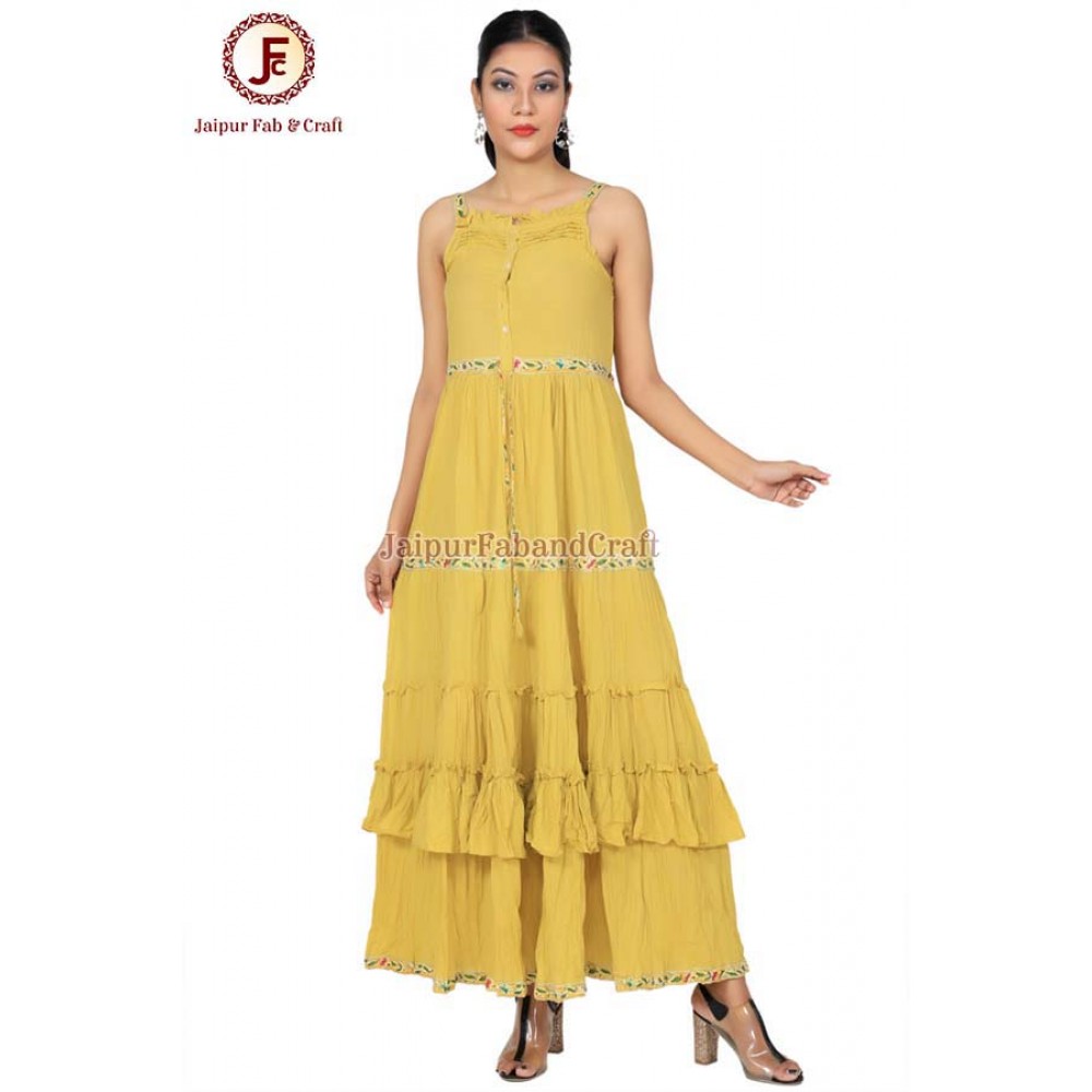 Women petite Mustered A-Line Self-Striped Tired Dress